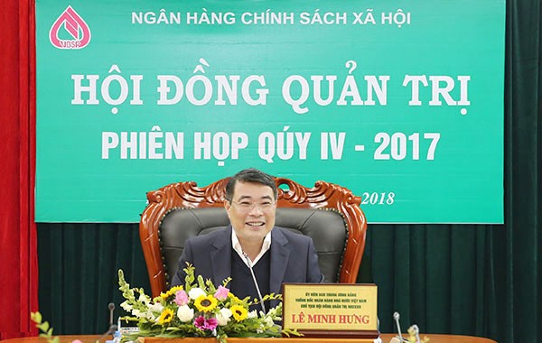 Thống đốc NHNN kiêm Chủ tịch HĐQT NHCSXH Lê Minh Hưng chủ trì phiên họp