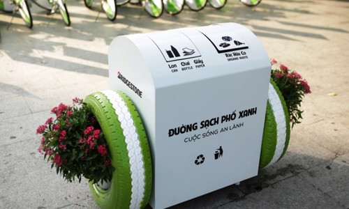Phiên bản thùng rác với những tính năng thông minh của Bridgestone Việt Nam tạo nên làn sóng nhỏ về chuẩn thùng rác công cộng trong năm 2017