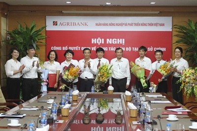 Agribank công bố quyết định điều động, bổ nhiệm cán bộ ở Trụ sở chính