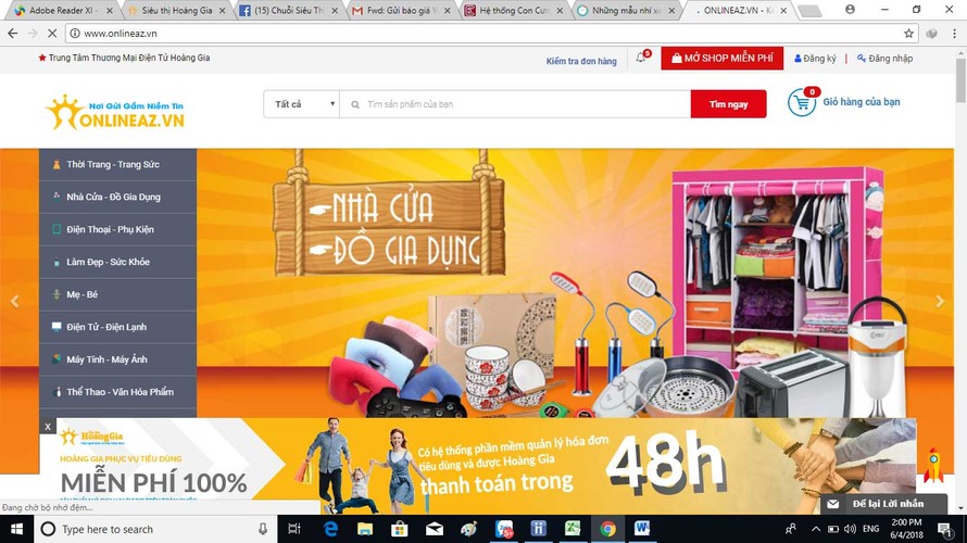 Sàn thương mại điện tử onlineaz.vn ra đời và thay đổi thói quen mua sắm thông thường của người Việt.