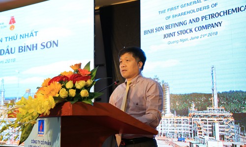Thành viên HĐTV PVN Phan Ngọc Trung giới thiệu các nhân sự để Đại hội bầu vào HĐQT và Ban Kiểm soát BSR