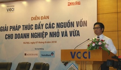 TS Vũ Tiến Lộc - Chủ tịch Phòng Thương mại và Công nghiệp Việt Nam (VCCI) Việt Nam phát biểu khai mạc
