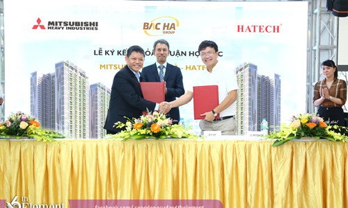 Lễ kí kết chính thức đánh dấu sự hợp tác giữa Chủ đầu tư Bắc Hà và Đại diện phân phối Hatech, dưới sự chứng kiến và tham dự của đại diện Tập đoàn Mitsubishi Heavy Industries