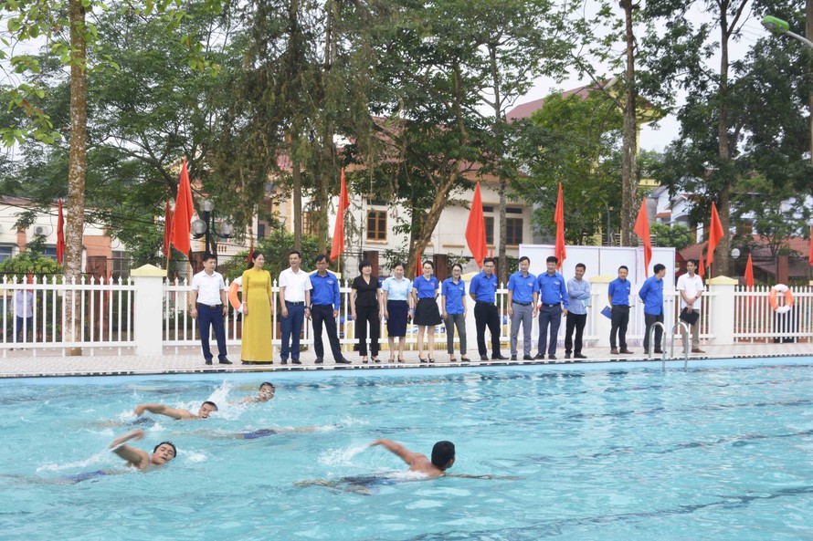 Bể bơi thanh thiếu nhi tỉnh Yên Bái sẽ góp phần chống tai nạn đuối nước cho các em học sinh.