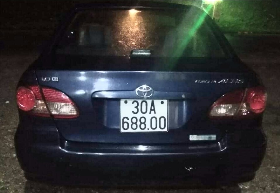 Chiếc ô tô vừa bị mất trộm tại thành phố Thái Bình - Ảnh do chủ xe cung cáp