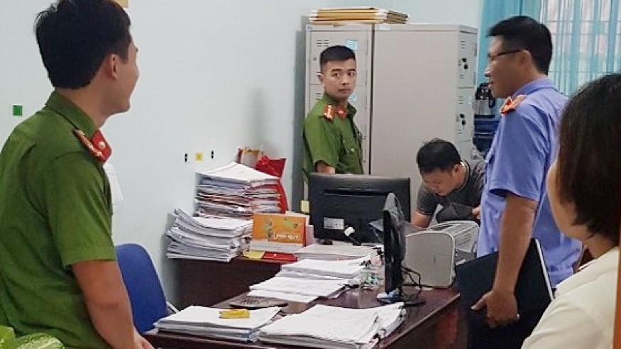 Bệnh viện Đa khoa tỉnh Thái Bình bị kẻ trộm đột nhập - Ảnh: Hoàng Long