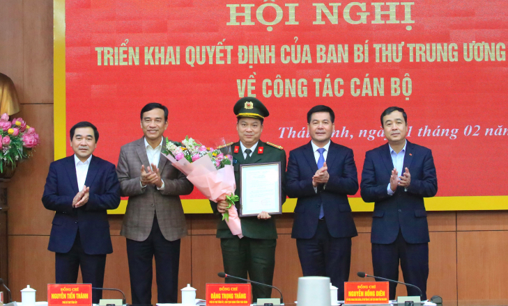 Thượng tá Nguyễn Thanh Trường được Ban Bí thư chỉ định tham gia Thường vụ Tỉnh uỷ Thái Bình - Ảnh: Hoàng Long