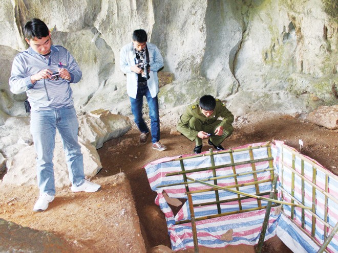 Một số hình ảnh trong bài tại hang Diêm, hang Con Moong và hang Mang Chiêng ở xã Thành Yên, huyện Thạch Thành. Ảnh: Hoàng Lam