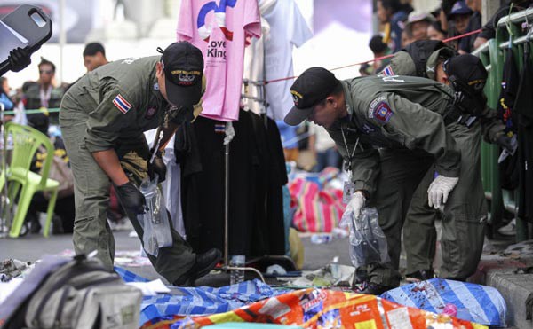Hiện trường vụ nổ ngày 19/1 . Ảnh: Bangkok Post
