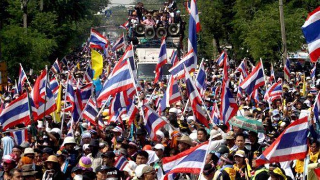 Tình hình biểu tình ở Thái Lan đang diễn biến khó lường. Ảnh: The Nation