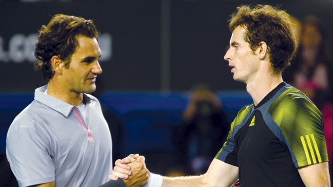 Federer (trái) đang được đánh giá cao hơn Murray. Ảnh: GETTY IMAGES