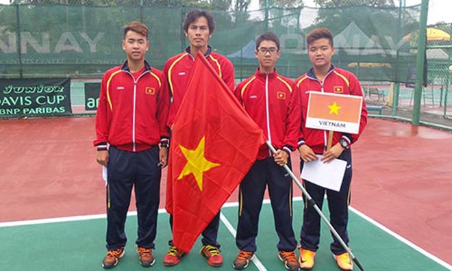 Đội tuyển quần vợt U16 Việt Nam. Ảnh: Người lao động.