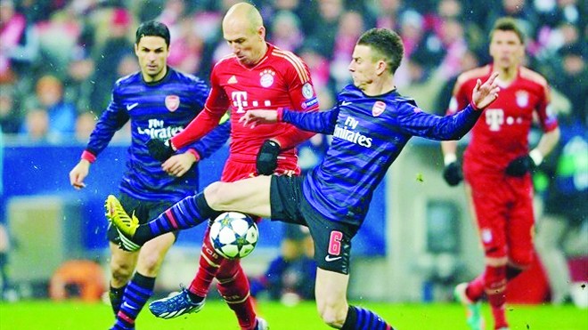 Liệu Arsenal có ngăn cản được bước tiến của Bayern?. Ảnh: Getty Images