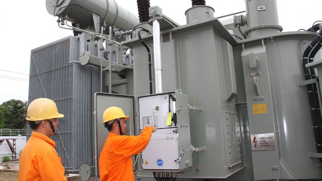 Trạm 110 Kv Hà Tiên hoàn thành cung cấp điện cho huyện đảo Phú Quốc. Ảnh: ĐD
