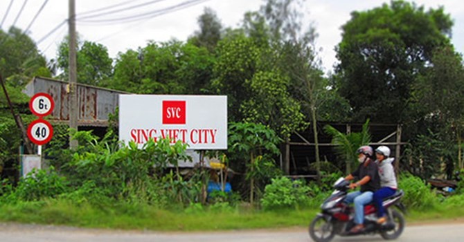 Phần đất xây dựng khu đô thị Sing - Việt.