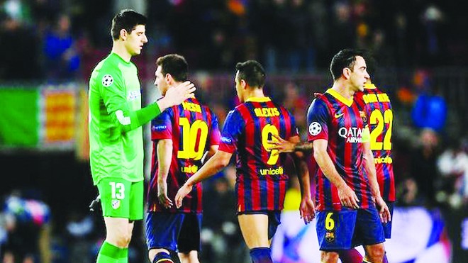 Một Barca quá rệu rã không thể tiến vào bán kết Champions League. Ảnh: Getty Images
