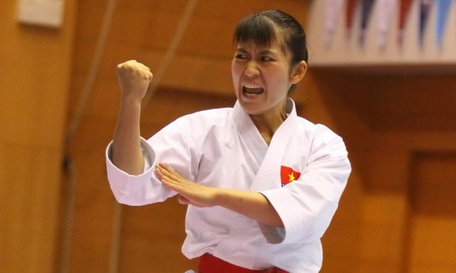 Hoàng Ngân về nước dự giải karatedo Đông Nam Á
