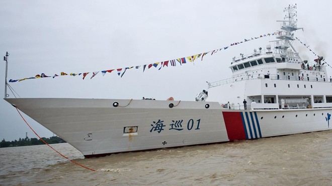 Tàu tuần tra Haixun 01 của Trung Quốc tham gia chiến dịch tìm MH370 ở Ấn Độ Dương. Ảnh: Ibtimes
