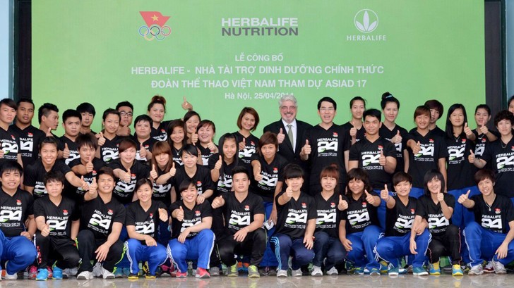  Herbalife là nhà tài trợ dinh dưỡng chính thức cho Đoàn thể thao Việt Nam tham dự ASIAD 17