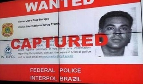 Lệnh truy nã tên tội phạm ma túy Jose Diaz Barajas. Ảnh: Smh.
