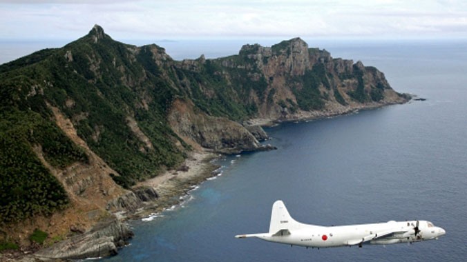 Một máy bay Nhật Bản đang tuần tra trên quần đảo Senkaku/Điếu Ngư. Ảnh: AP