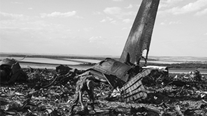 Chiếc máy bay vận tải hạng nặng Il-76 của không quân Ukraine bị bắn rơi hôm 14/6 khiến 49 binh sĩ thiệt mạng