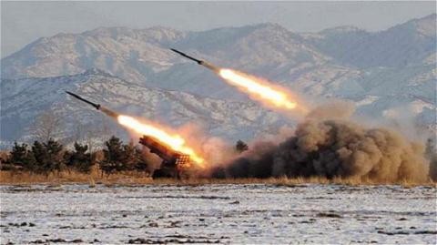 Một vụ phóng tên lửa tầm ngắn của Triều Tiên.