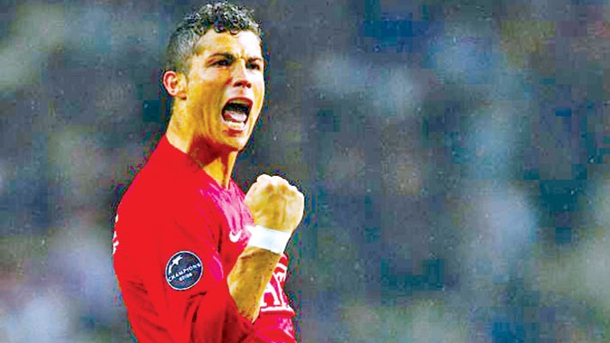 Ronaldo khi còn khoác áo Manchester United. Ảnh: Tường Vũ