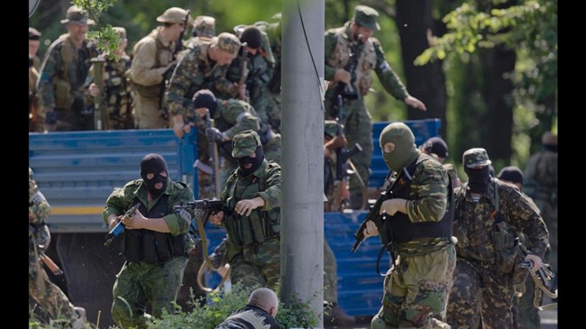 Binh sĩ Ukraine đang dồn sức vây hãm thành phố Donetsk. Ảnh: Al Jazeera 