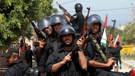 Lực lượng an ninh của Hamas ở thành phố Gaza.