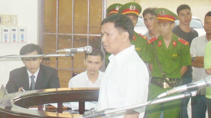 Bị cáo Vinh tại phiên tòa