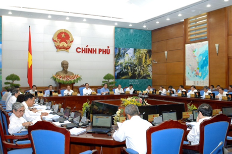Chính phủ họp phiên thường kỳ tháng 8/2014. Ảnh: Chinhphu.vn