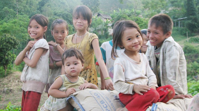 Trẻ em hôm nay, thế giới ngày mai. ảnh: Nguyễn Hà 