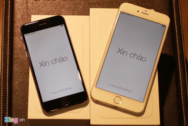 Giá iPhone 6 và 6 Plus giảm hàng triệu đồng so với thời điểm mới xuất hiện tại Việt Nam. Ảnh: Quốc Huy. 