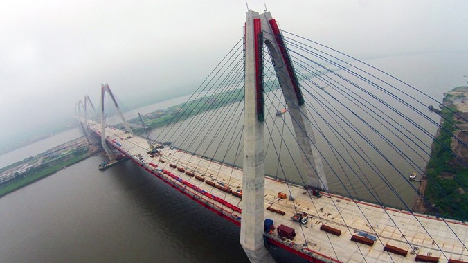 Cầu Nhật Tân được lùi thông xe đến tháng 1/2015 