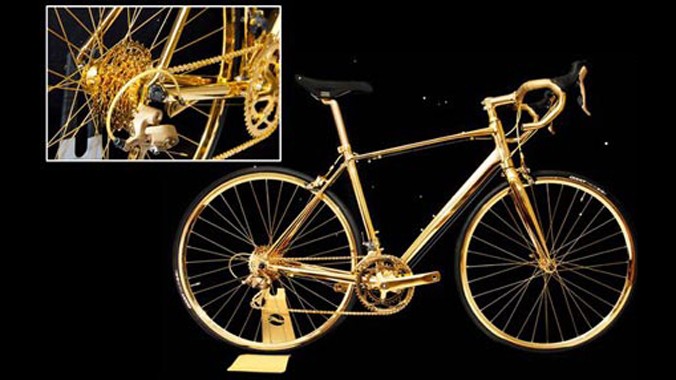 Lóa mắt với xe đạp bằng vàng giá hơn 8 tỷ đồng