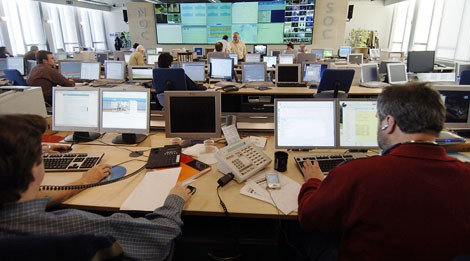 Trung tâm kiểm soát mạng Belgacom ở Brussels, Bỉ.