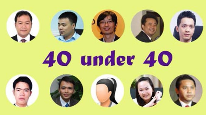 10 người đứng đầu trong danh sách 40 under 40.