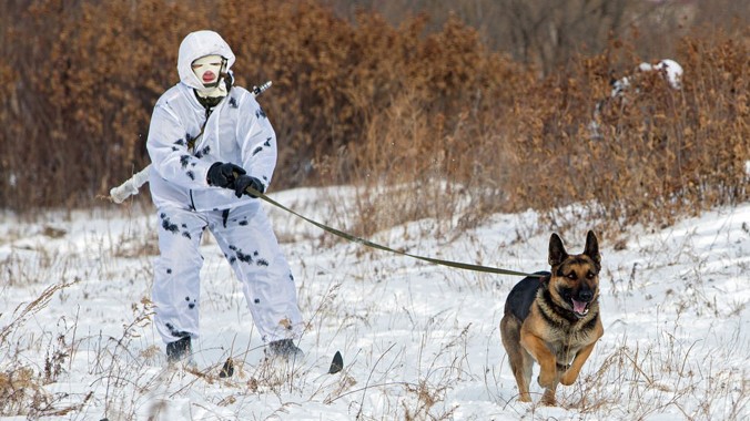 Đơn vị tác chiến bộ binh có vũ trang tại Bắc Cực của Nga đang được huấn luyện tại vùng Amur. Trong ảnh là một học viên đang trong đợt huấn luyện (Sputnik News).