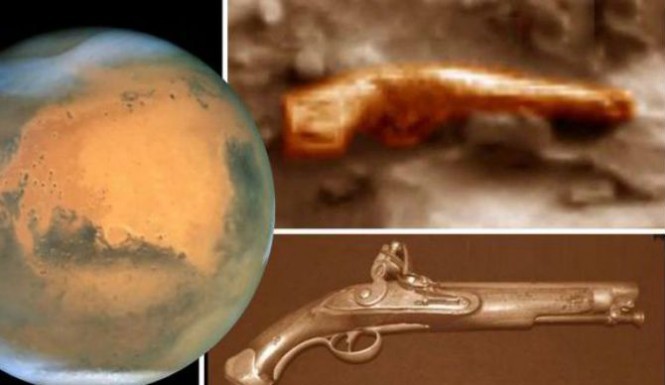 Phát hiện vật thể hình súng lục trên sao Hỏa