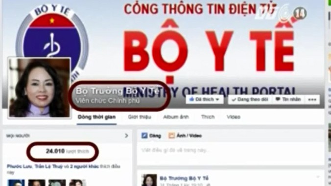 Nhiễu loạn thông tin về Facebook của Bộ trưởng Y tế