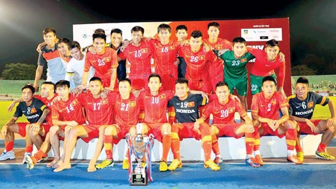 Nhiều gương mặt của đội U.23 Việt Nam năm 2014 vẫn còn đủ tuổi dự SEA Games năm 2015. Ảnh: Nguyễn Nhân.