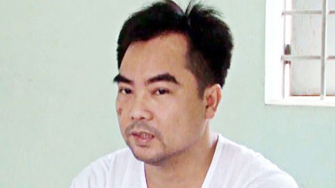 Trần Đình Hải sau khi bị bắt.