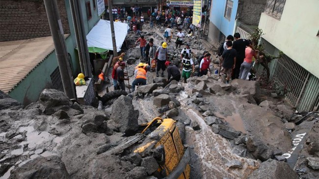 Lở đất kinh hoàng ở Peru, nhiều người bị chôn vùi, mất tích