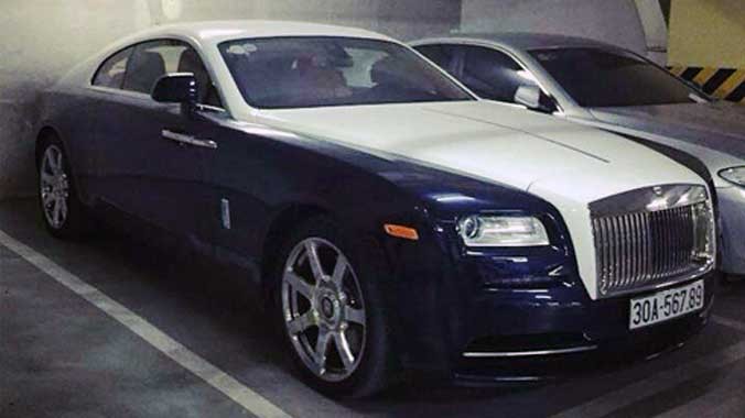 Chiếc Rolls Royce Wraith mang biển số đẹp ở Hà Nội.