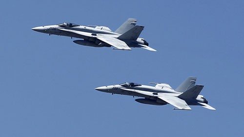 Các chiến đấu cơ F-18 của Mỹ. Ảnh minh họa: RT.
