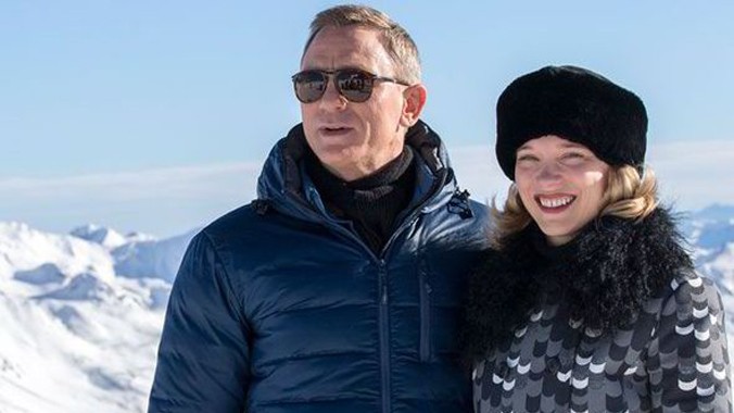 Daniel Craig và Lea Seydoux tại bối cảnh phần phim “Spectre” ở Australia.