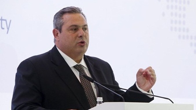 Bộ trưởng Quốc phòng Hy Lạp Panos Kammenos. Ảnh: Reuters.