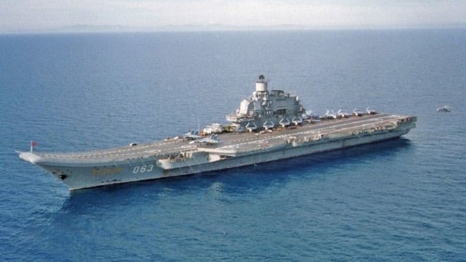 Đô đốc Kuznetsov là tàu sân bay duy nhất của Hải quân Nga. Ảnh: Wikipedia.