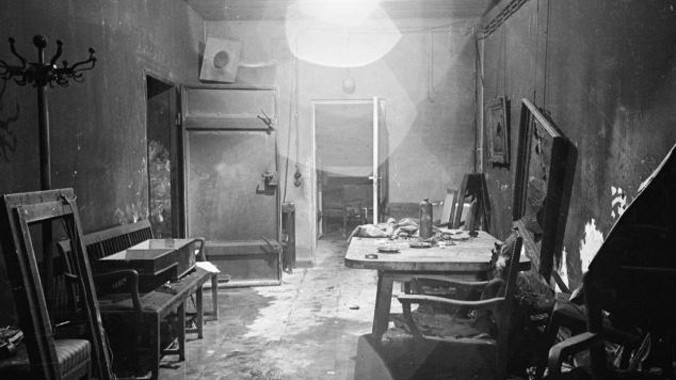 Căn phòng ở hầm Fuhrerbunker tại trung tâm Berlin là nơi Hitler chỉ đạo những chiến dịch quân sự ngày càng thất thế của quân đội Đức Quốc xã.